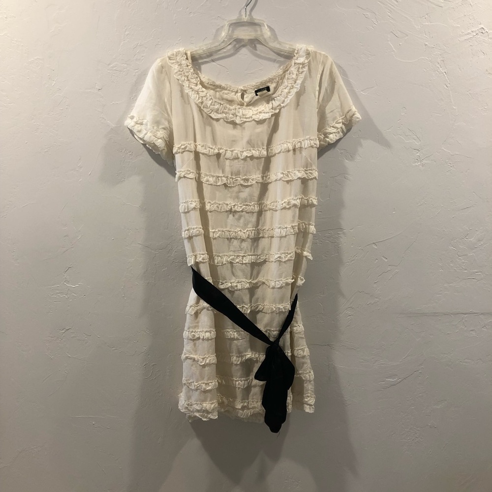 White/Cream Ruffle Dress